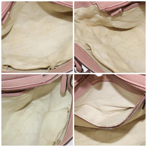 GUCCI Hand Bag Leather 2way Pink Gold 368827 Auth - Picture 15 of 16